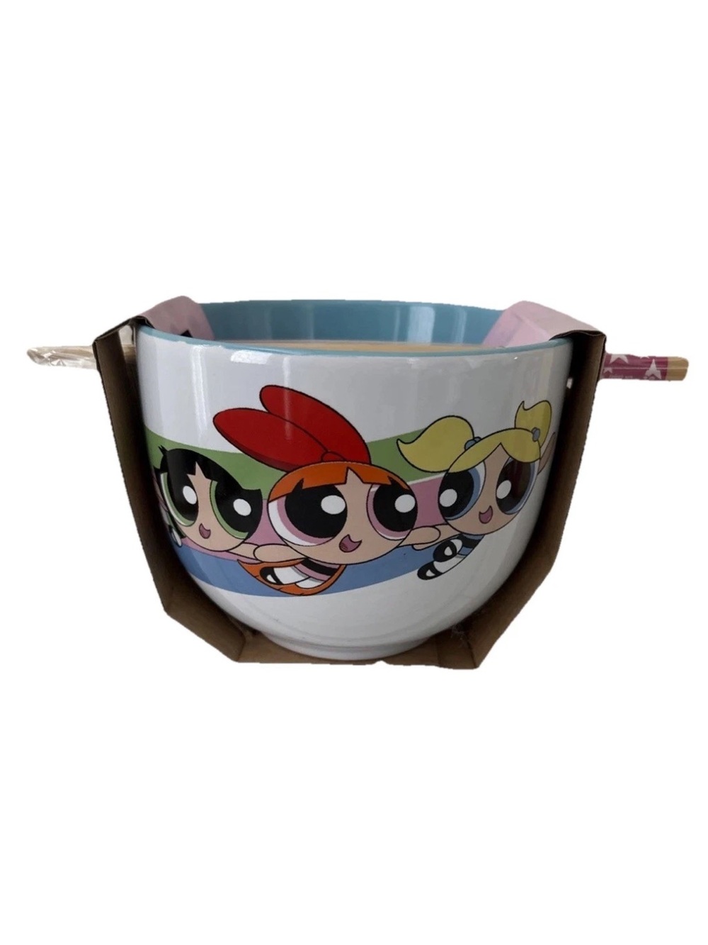 Cartoon Network Powerpuff Girls Ceramic with Chopsticks 20 oz